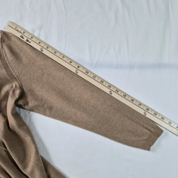 Talbots Petites Camel Tan Mock Neck Knit Sweater - Size LP - Picture 8 of 8